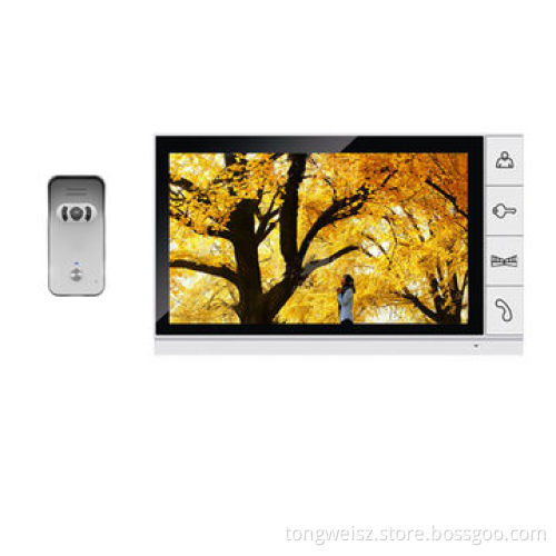 9-inch Color wired intercom system, video taking, rain-resistant and night vision